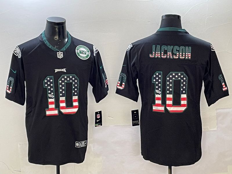 Men Philadelphia Eagles #10 Jackson Black National Flag 2025 Nike Limited NFL Jersey style 2111
